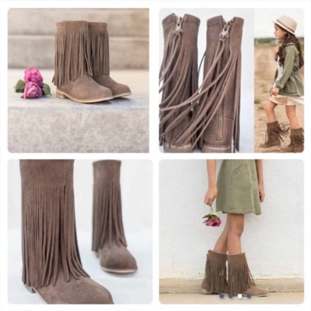 🤎✨ Joyfolie Willow Boots in Brindle – Fringe | Size 5 Toddler | NWOB ✨🤎
